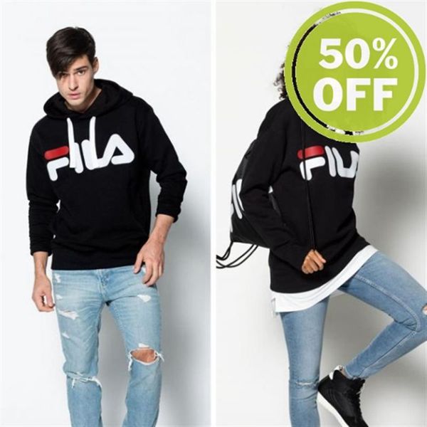 Fila Mikiny Damske Čierne - Classic Logo Hood Vypredaj - Slovakia 48596-ZDRY